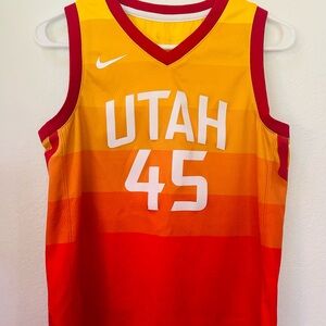 Nike NBA Utah Basketball Jersey - Red and Yellow